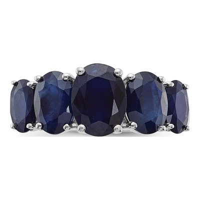 Sterling Silver Lab-Created Sapphire & Sapphire Ring – view 6