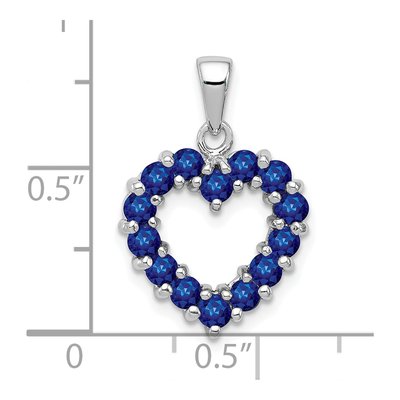 Sterling Silver Sapphire Pendant – view 4