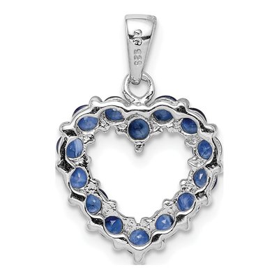 Sterling Silver Sapphire Pendant – view 5