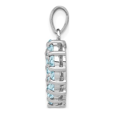Sterling Silver Aquamarine Heart Pendant – view 3