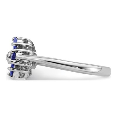 Sterling Silver Tanzanite & Diamond Ring – view 4