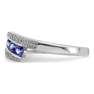 Sterling Silver Tanzanite & Diamond Ring – view 5