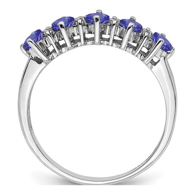 Sterling Silver Tanzanite & Diamond Ring – view 3