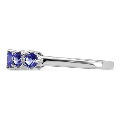 Sterling Silver Tanzanite & Diamond Ring – view 5