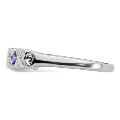 Sterling Silver Tanzanite & Diamond Ring – view 5