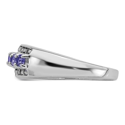 Sterling Silver 0.09 ct tw Tanzanite & Diamond Ring – view 4