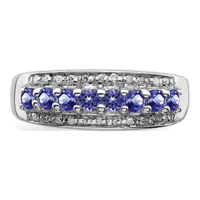 Sterling Silver 0.09 ct tw Tanzanite & Diamond Ring – view 5