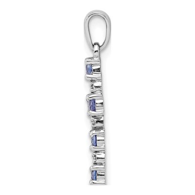 Sterling Silver Tanzanite & Diamond Pendant – view 3