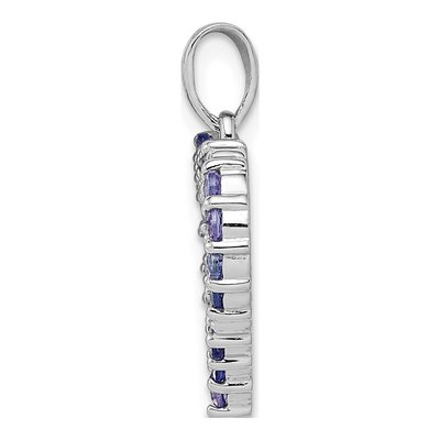 Sterling Silver Tanzanite & Diamond Pendant – view 3