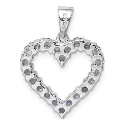Sterling Silver Tanzanite & Diamond Pendant – view 5
