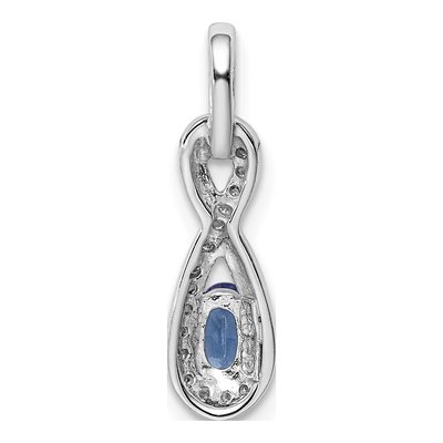 Sterling Silver 1/20 ct tw Tanzanite & Diamond Pendant – view 5