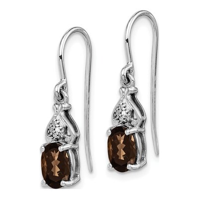 Sterling Silver Diamond Dangle Earrings – view 3