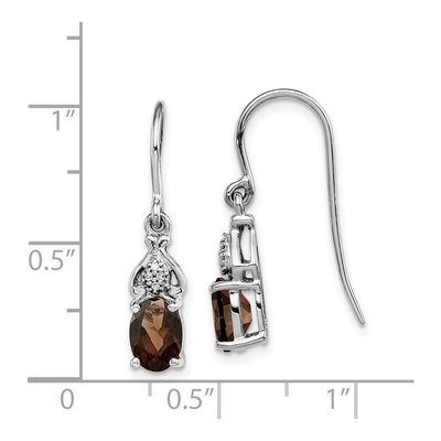 Sterling Silver Diamond Dangle Earrings – view 5