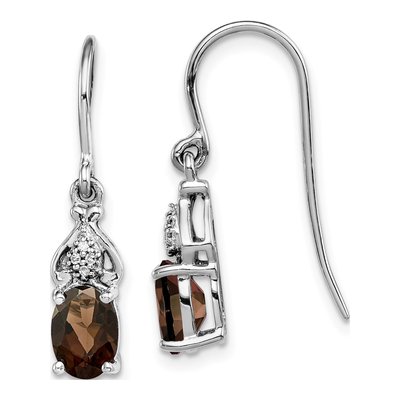 Sterling Silver Diamond Dangle Earrings