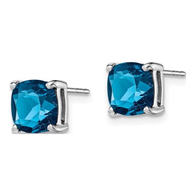 Sterling Silver London Blue Topaz Post Earrings – view 3