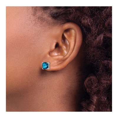 Sterling Silver London Blue Topaz Post Earrings – view 4