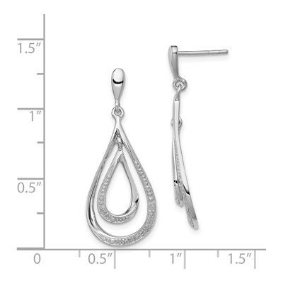 Sterling Silver Diamond Dangle Earrings – view 5