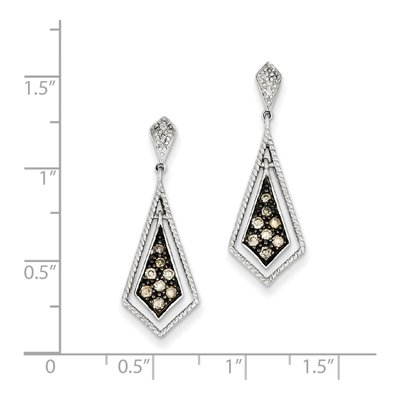 Sterling Silver 1/3 ct tw Diamond Dangle Earrings – view 2