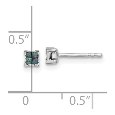 Sterling Silver 1/8 ct tw Diamond Stud Earrings – view 4