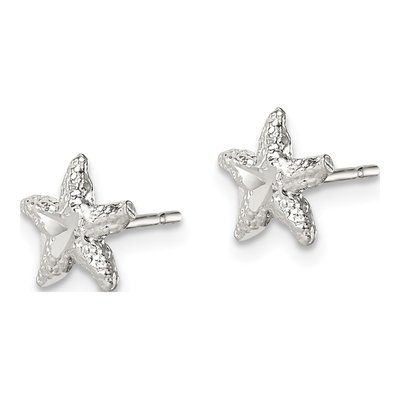 Sterling Silver Starfish Mini Stud Earrings – view 3