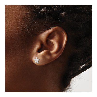 Sterling Silver Starfish Mini Stud Earrings – view 4