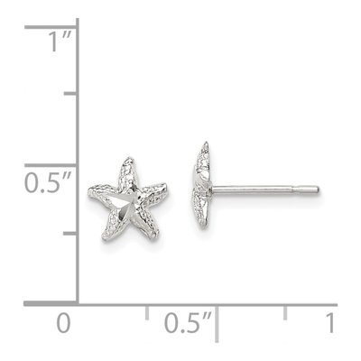 Sterling Silver Starfish Mini Stud Earrings – view 5