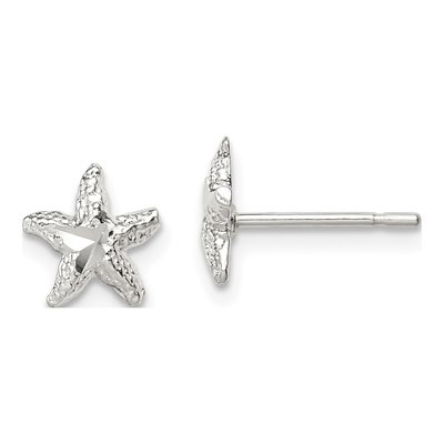 Sterling Silver Starfish Mini Stud Earrings