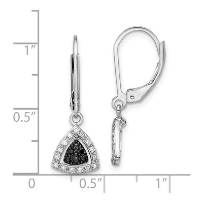 Sterling Silver 1/5 ct tw Diamond Leverback Earrings – view 5