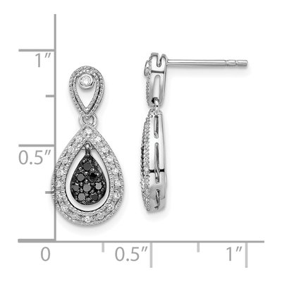 Sterling Silver 1/3 ct tw Diamond Dangle Earrings – view 5