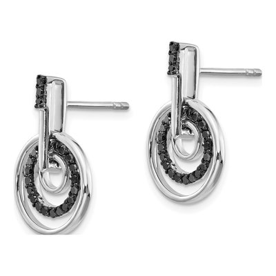 Sterling Silver 1/4 ct tw Diamond Dangle Earrings – view 3