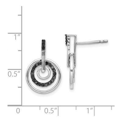 Sterling Silver 1/4 ct tw Diamond Dangle Earrings – view 5