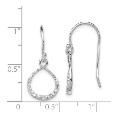 Sterling Silver CZ Infinity Dangle Earrings – view 5