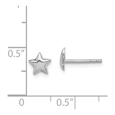 Sterling Silver Girls' Star Stud Earrings – view 5