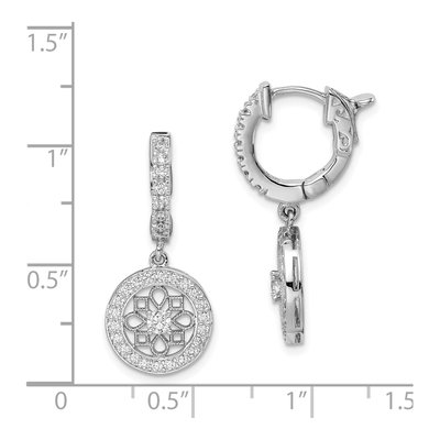 Sterling Silver CZ Dangle Earrings – view 5