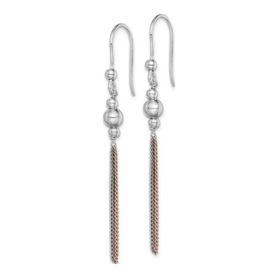 Sterling Silver Beaded Dangle Earrings – view 3