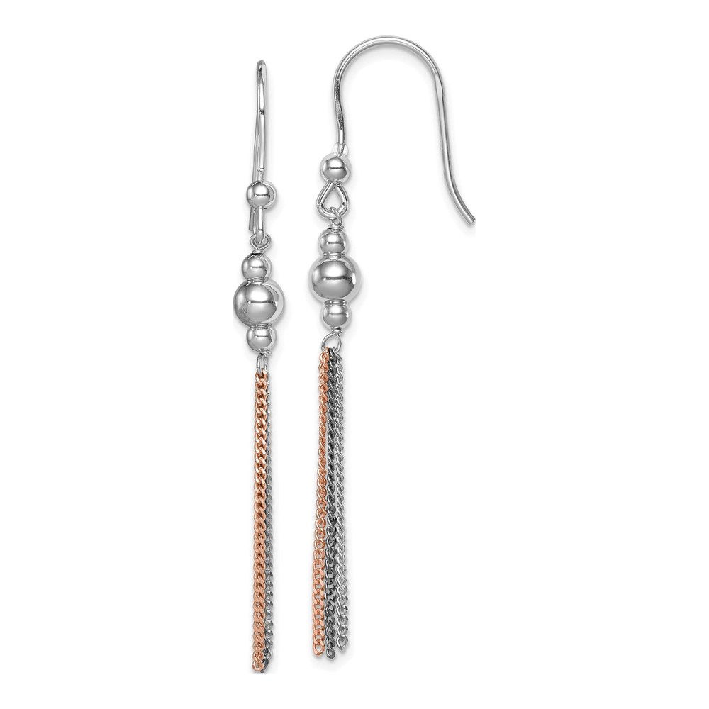 Sterling Silver Beaded Dangle Earrings