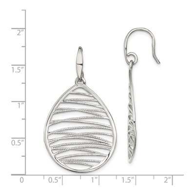 Sterling Silver Teardrop Dangle Earrings – view 5