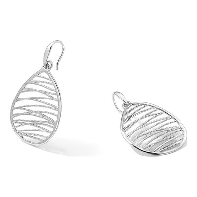 Sterling Silver Teardrop Dangle Earrings – view 6