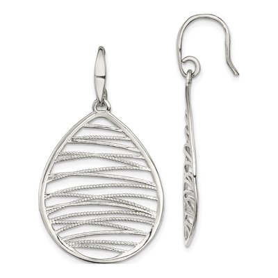 Sterling Silver Teardrop Dangle Earrings