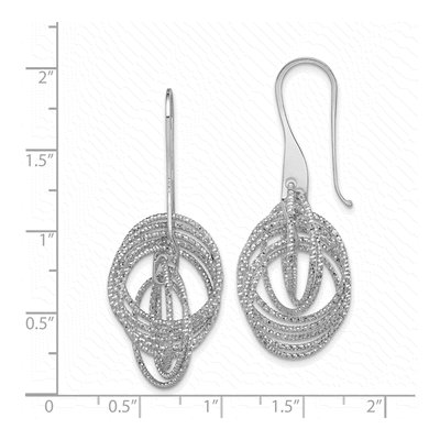Sterling Silver Intertwined Circles Dangle Earrings – view 5
