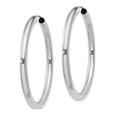 Sterling Silver Endless Hoop Earrings, 40mm – view 3