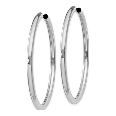 Sterling Silver Endless Tube Hoop Earrings, 50mm – view 3
