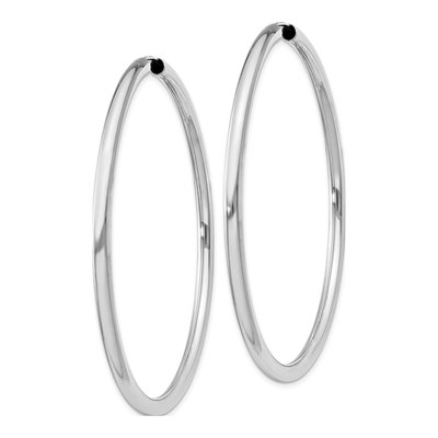 Sterling Silver 60mm Endless Tube Hoop Earrings – view 3