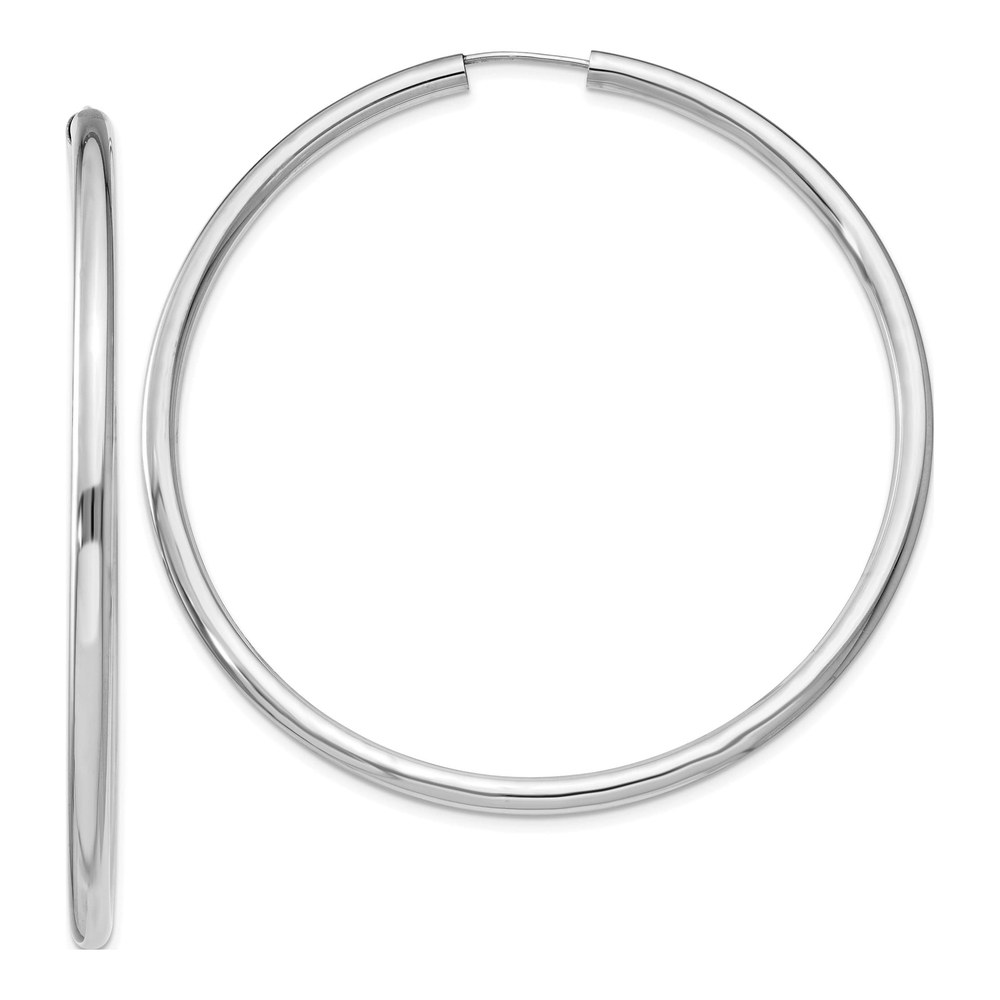 Sterling Silver Endless Tube Hoop Earrings