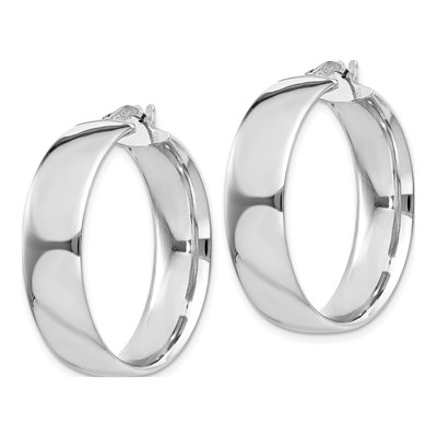 Sterling Silver 30mm Hoop Earrings – view 3