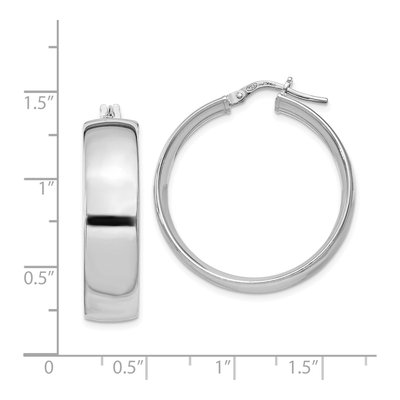 Sterling Silver 30mm Hoop Earrings – view 5
