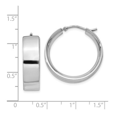 Sterling Silver 25mm Hoop Earrings – view 5