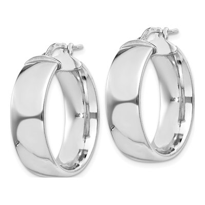 Sterling Silver 25mm Hoop Earrings – view 3