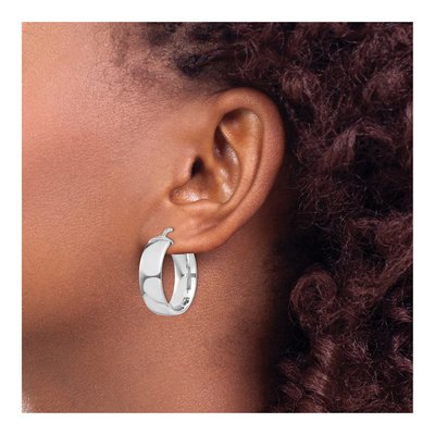 Sterling Silver 25mm Hoop Earrings – view 4