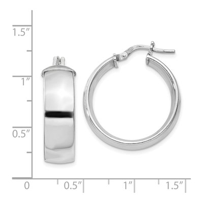 Sterling Silver 25mm Hoop Earrings – view 5